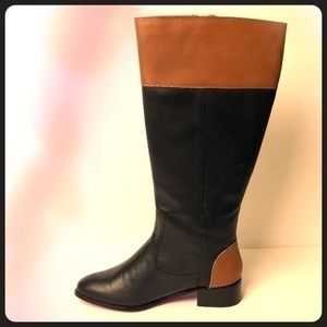 NWTB Wiggly London Knee High Leather Boots, 7